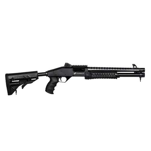 ESPINGARDA CBC MILITARY 3.0 FULL CORONHA RETRATIL CAL. 12 GA 5 TIROS 14 OXIDADO