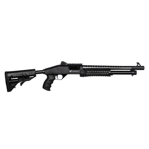 ESPINGARDA CBC MILITARY 3.0 FULL CORONHA RETRATIL CAL. 12 GA 5 TIROS 16 OXIDADO