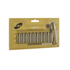 MUN 9MM LUGER+P+EXPO 115GR GOLD HEX