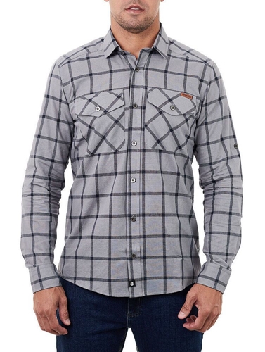 CAMISA INVICTUS LUMBERJACK CINZA EG